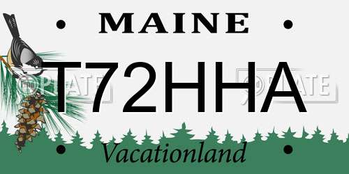 T72HHA Maine License Plate