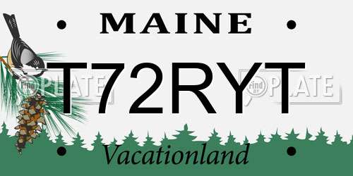 T72RYT Maine License Plate