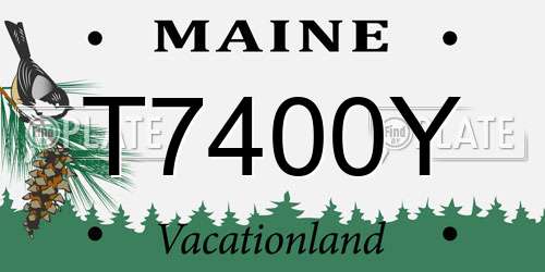 T7400Y Maine License Plate