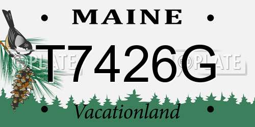 T7426G Maine License Plate
