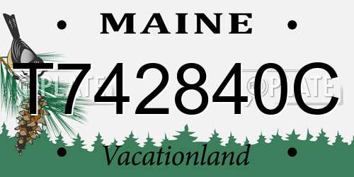 T742840C Maine License Plate