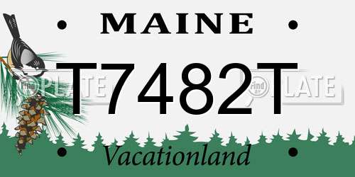 T7482T Maine License Plate