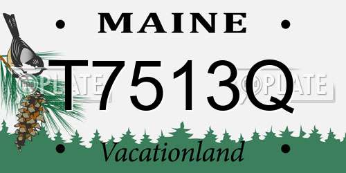 T7513Q Maine License Plate