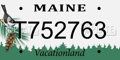 T752763 Maine License Plate