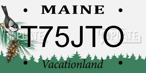 T75JTO Maine License Plate