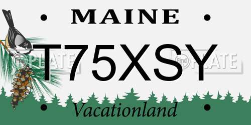 T75XSY Maine License Plate