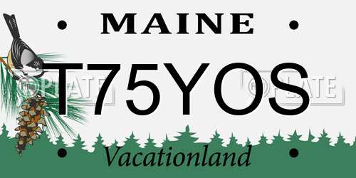 T75YOS Maine License Plate