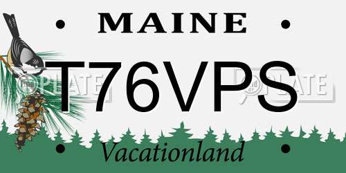 T76VPS Maine License Plate