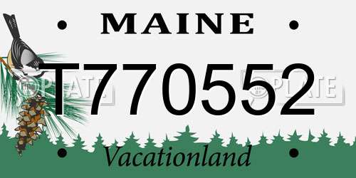 T770552 Maine License Plate