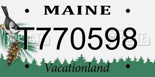 T770598 Maine License Plate