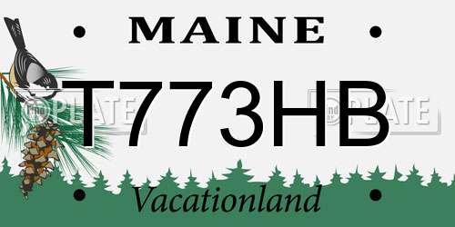T773HB Maine License Plate