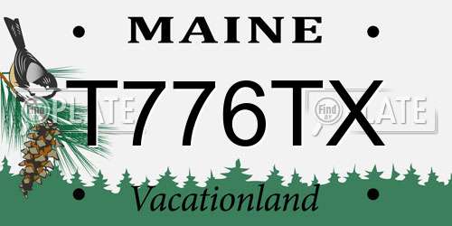 T776TX Maine License Plate