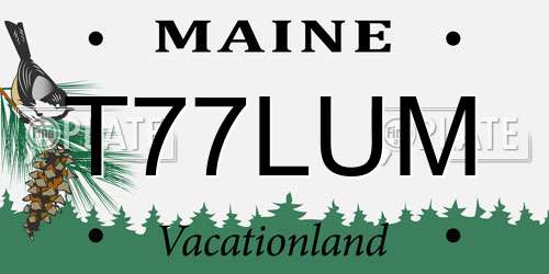 T77LUM Maine License Plate