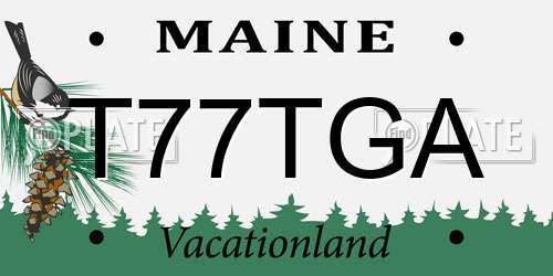 T77TGA Maine License Plate