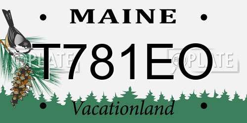 T781EO Maine License Plate