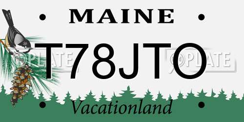 T78JTO Maine License Plate
