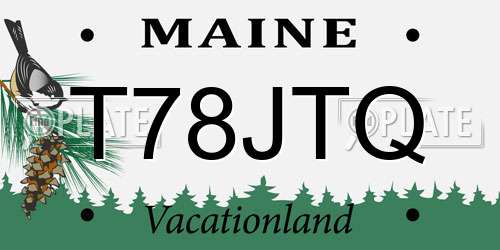 T78JTQ Maine License Plate