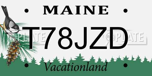 T78JZD Maine License Plate