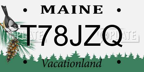 T78JZQ Maine License Plate
