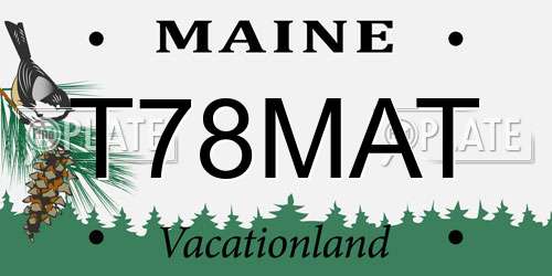 T78MAT Maine License Plate