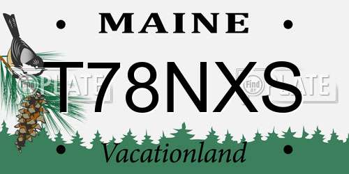T78NXS Maine License Plate