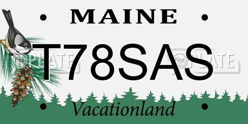 T78SAS Maine License Plate