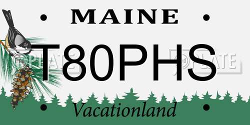 T80PHS Maine License Plate