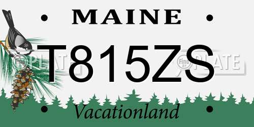 T815ZS Maine License Plate