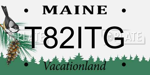 T82ITG Maine License Plate