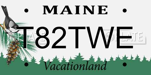 T82TWE Maine License Plate