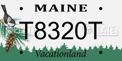 T8320T Maine License Plate
