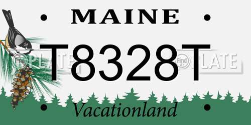 T8328T Maine License Plate