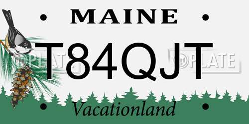 T84QJT Maine License Plate