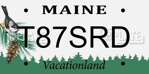 T87SRD Maine License Plate