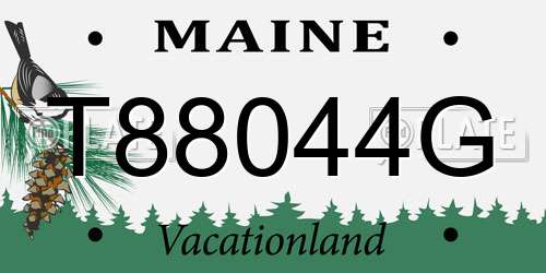 T88044G Maine License Plate