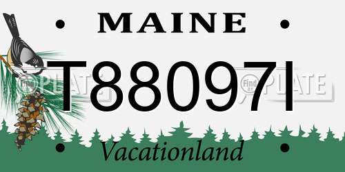 T88097I Maine License Plate