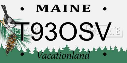 T93OSV Maine License Plate
