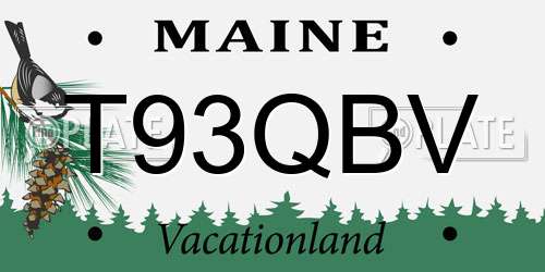 T93QBV Maine License Plate