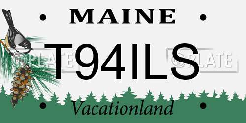 T94ILS Maine License Plate
