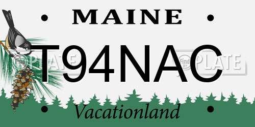 T94NAC Maine License Plate