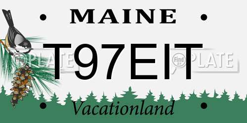 T97EIT Maine License Plate