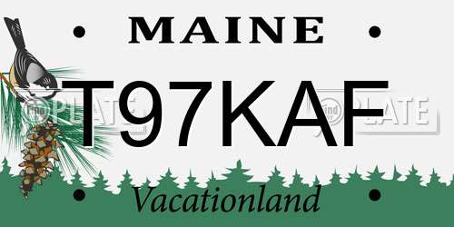 T97KAF Maine License Plate