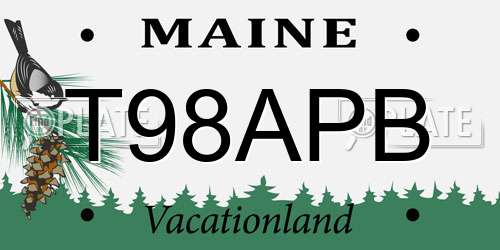 T98APB Maine License Plate