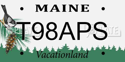 T98APS Maine License Plate
