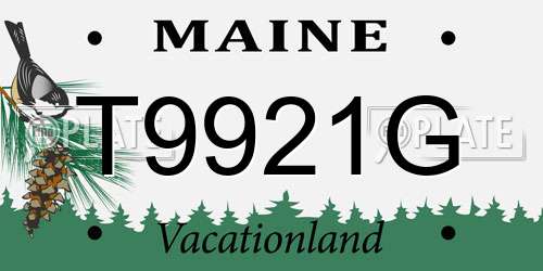 T9921G Maine License Plate