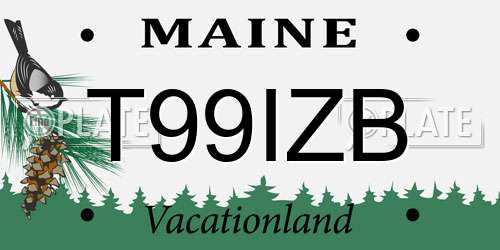T99IZB Maine License Plate