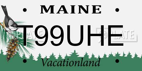 T99UHE Maine License Plate