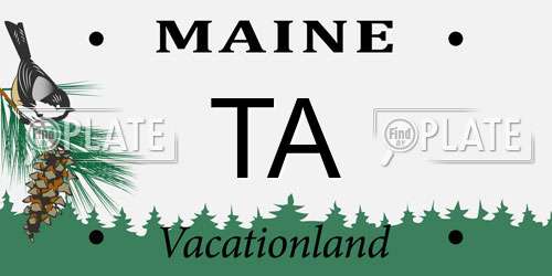 TA Maine License Plate