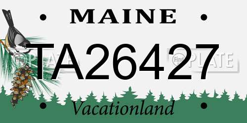 TA26427 Maine License Plate