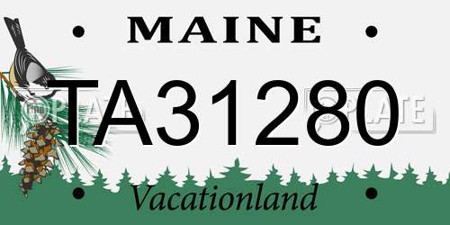 TA31280 Maine License Plate